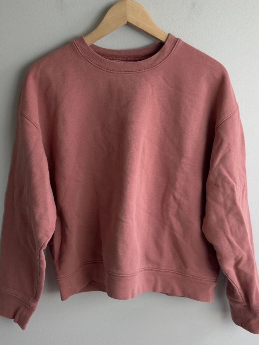 Girlfriend Collective Dusty Rose Recycled Organic Cotton Sweater Size XL Women’s